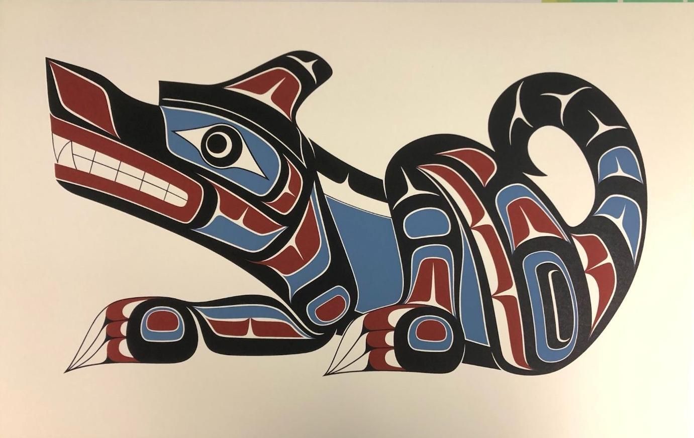 Alvin Child: Wolf, serigraph limited edition print Alvin Child: Wolf, serigraph limited edition print