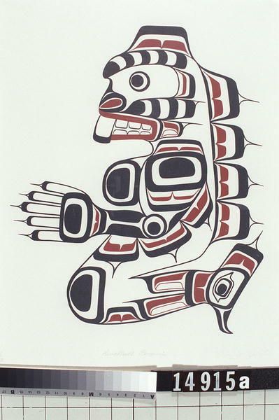 Henry Hunt: Kwakutil Pugwis serigraph limited edition print Henry Hunt: Kwakutil Pugwis serigraph limited edition print