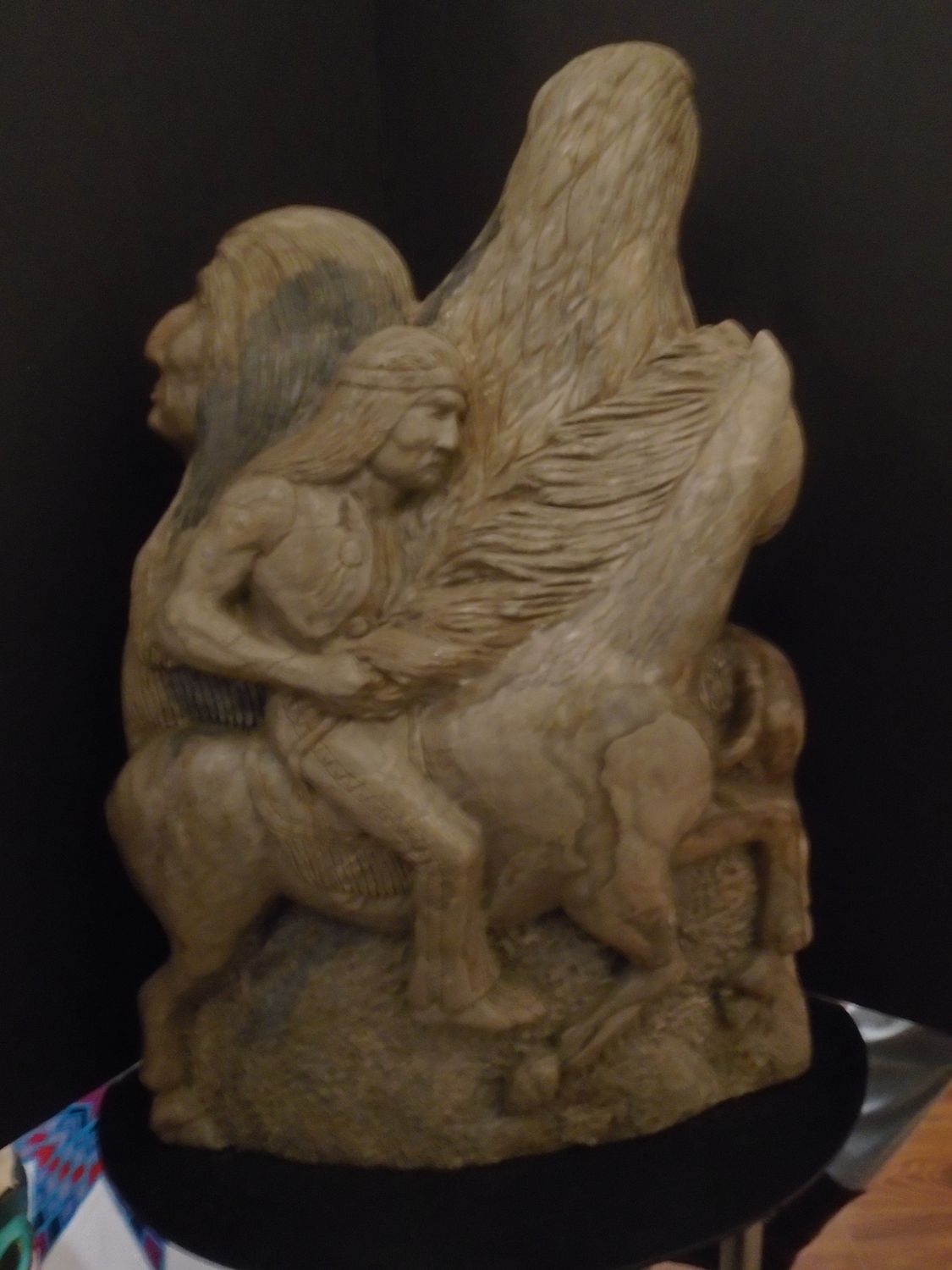 "Spirit of the Plains" Stone Sculpture by Clifford Pettman "Spirit of the Plains" Stone Sculpture by Clifford Pettman