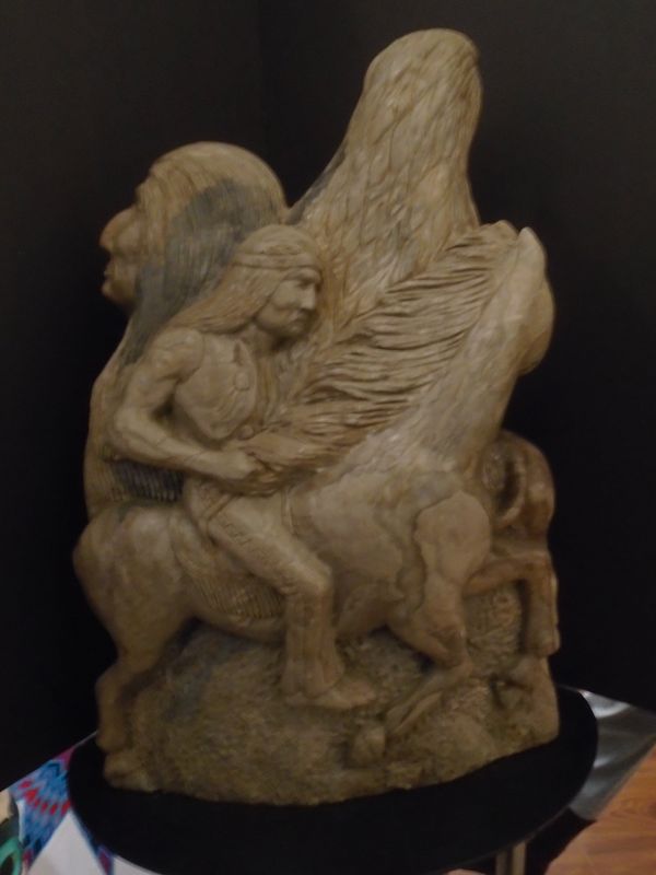 "Spirit of the Plains" Stone Sculpture by Clifford Pettman "Spirit of the Plains" Stone Sculpture by Clifford Pettman