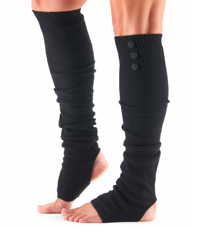 ToeSox Rae Open Heel Leg Warmer In Black ToeSox Rae Open Heel Leg Warmer In Black