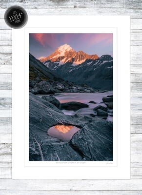 Aoraki Mt Cook Hooker Lake Reflection