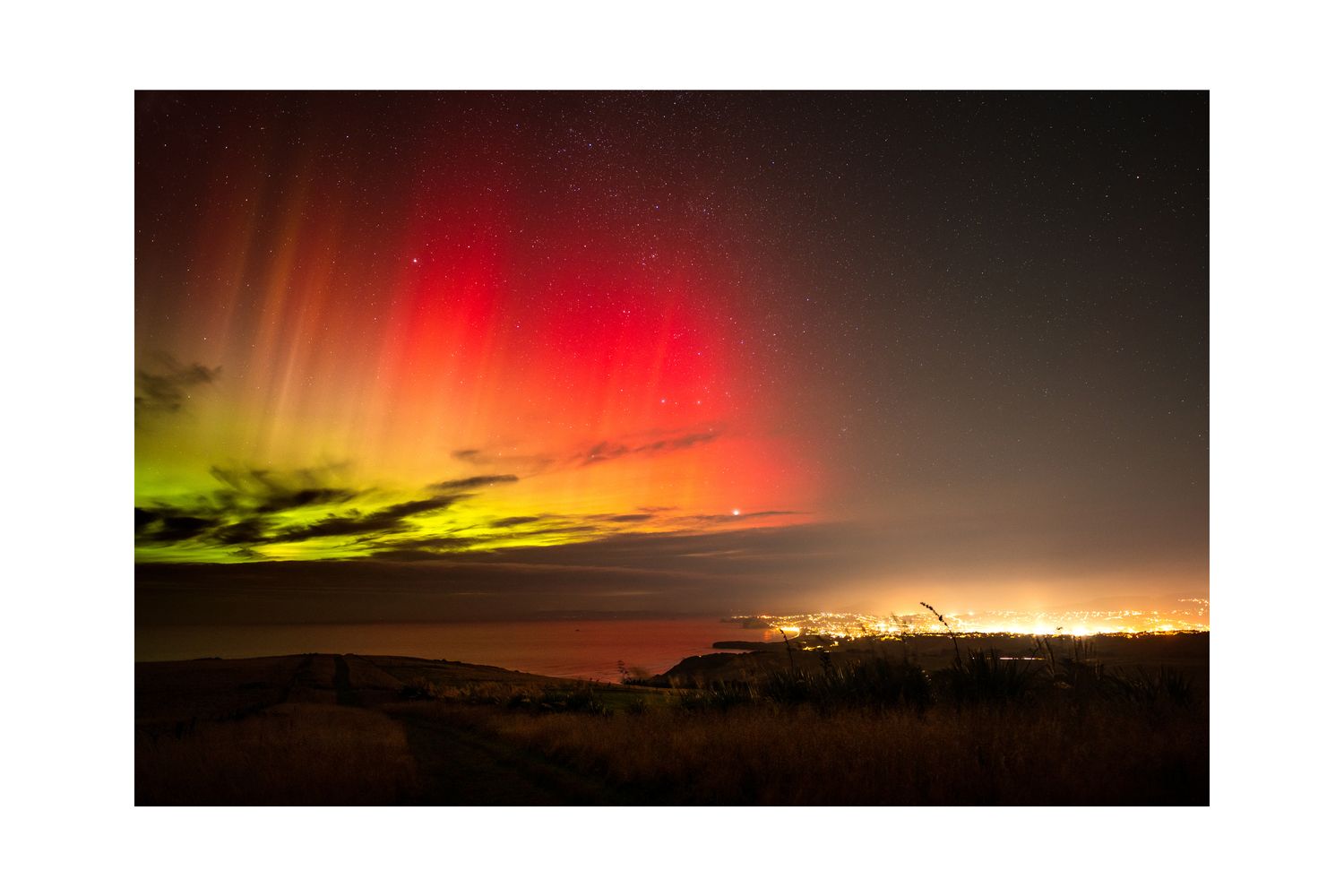 Aurora over Ōtepoti Dunedin