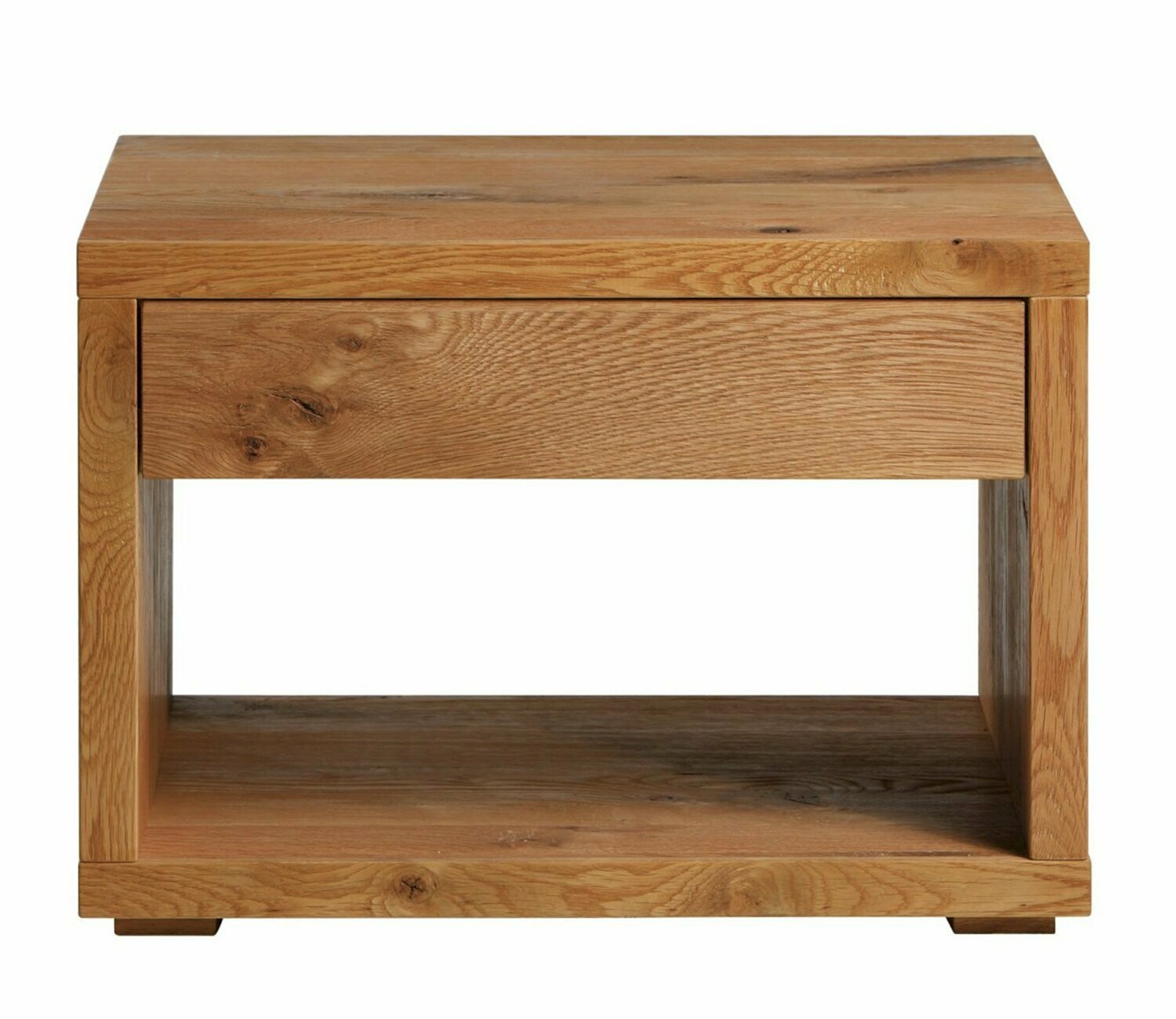 CUBO Nachttisch Oak-Wild, Farbe: 93 - Wildeiche Natur, gebürstet, geölt