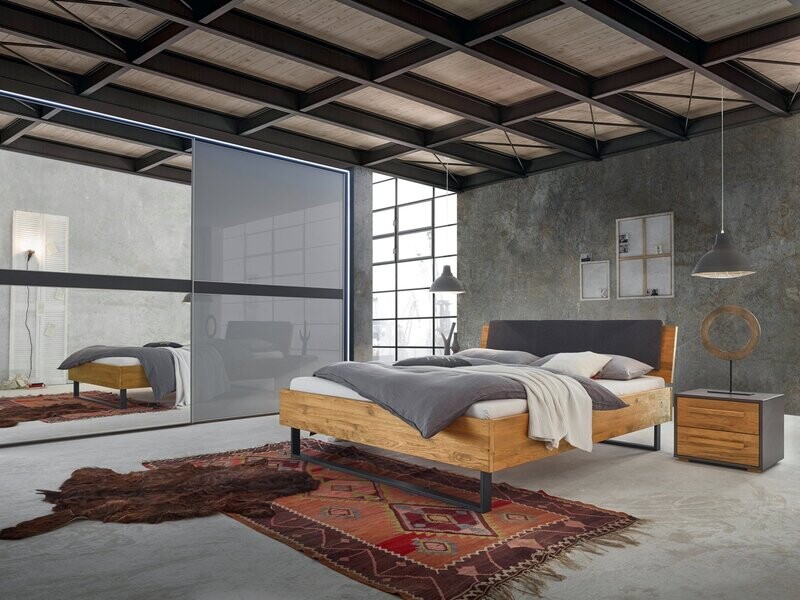 Lit Oak-Wild CADRO-23, pieds INDUS-16, tête Sion, coussin Ravo