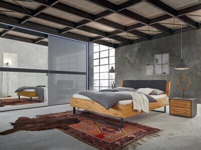 Lit Oak-Wild CADRO-23, pieds INDUS-16, tête Sion, coussin Ravo