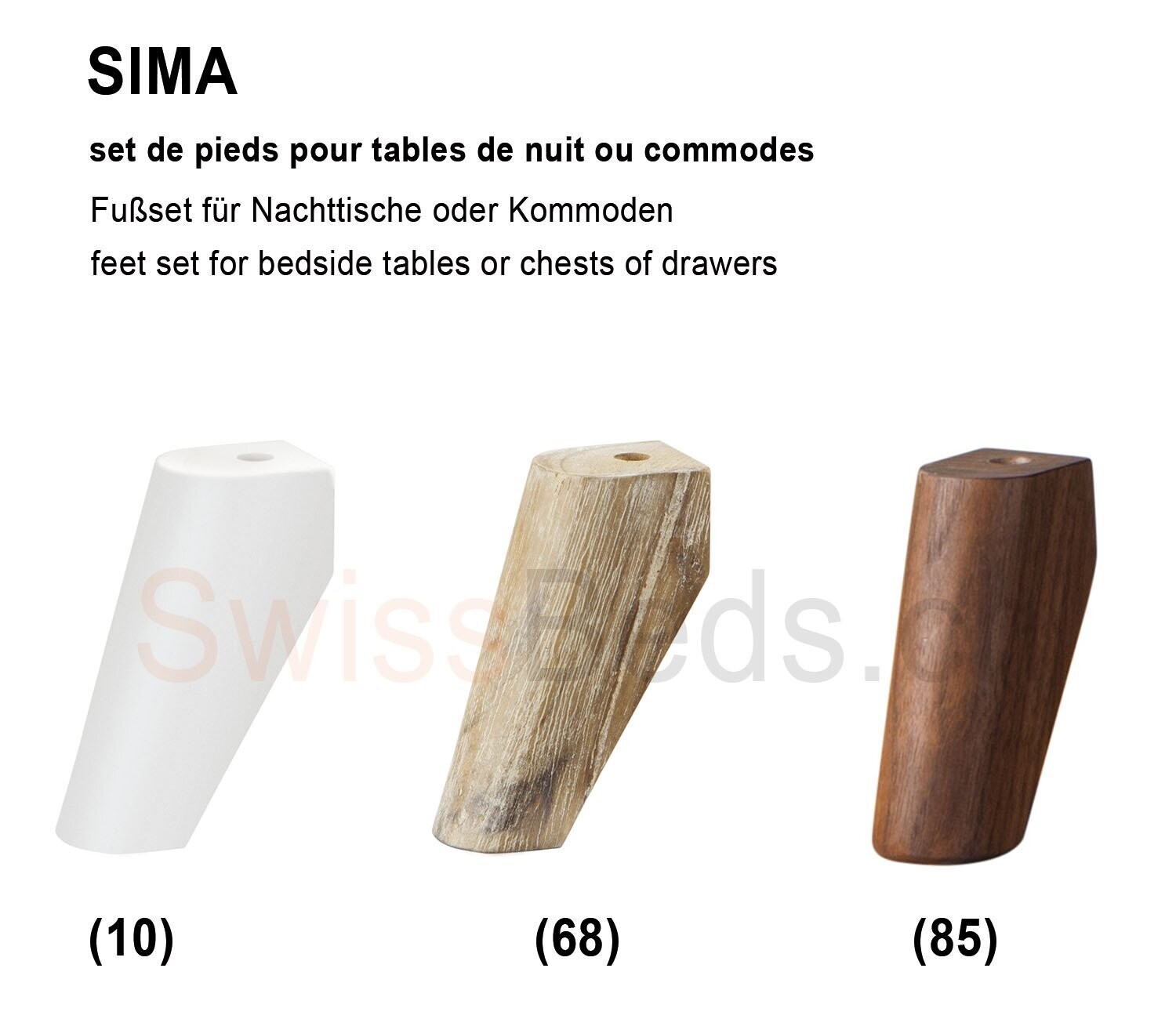 SIMA PIEDS accessoires chevets et commodes