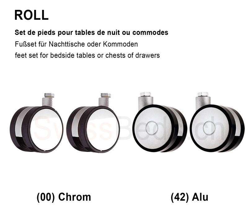 ROLL PIEDS accessoires pour chevets et commodes