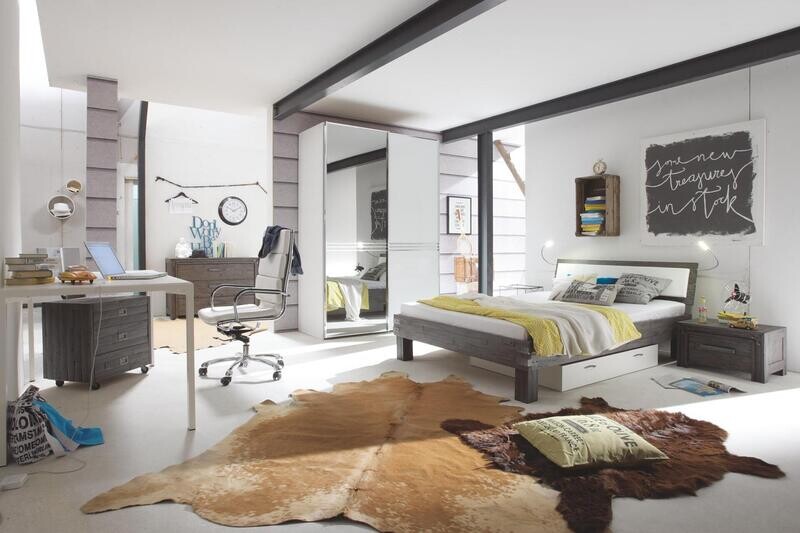 Lit Factory-Line LOFT-18, pieds IVIO, tête Arcada