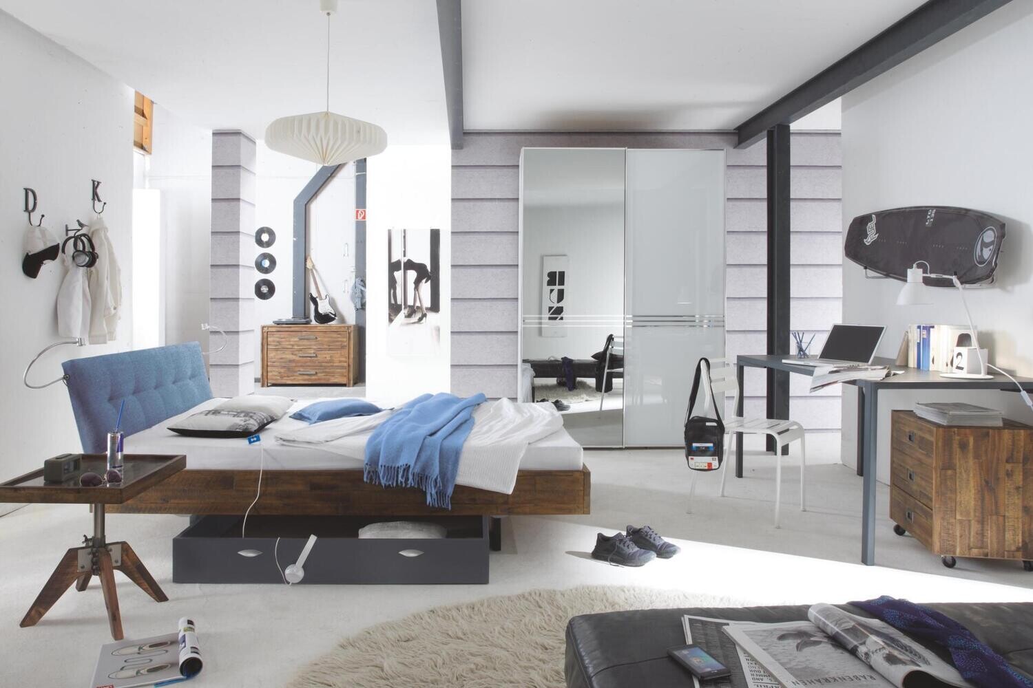 Lit Factory-Line LOFT-18, feet LOVIE-Box, head-board Ronna