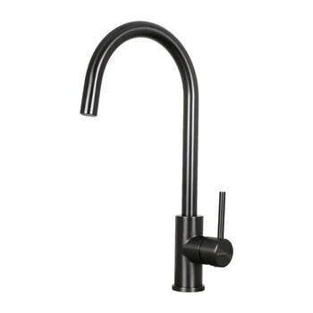 Caressi Gun Metal Kraan rond
