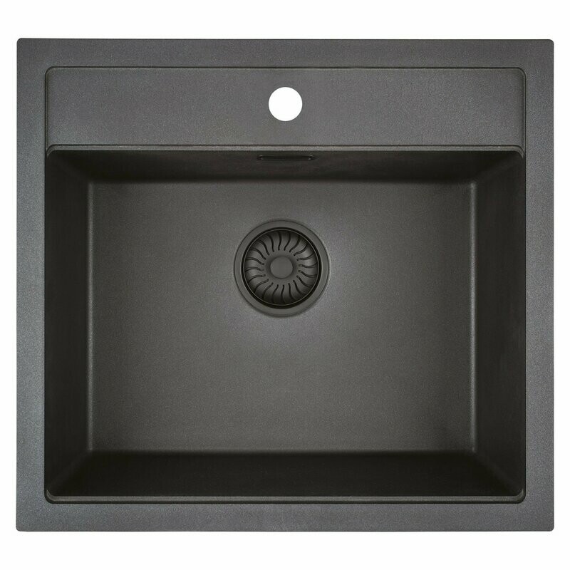 CARESSI CAGR50KRBK-TU Black Line spoelbak CARESSI CAGR50KRBK-TU Black Line spoelbak