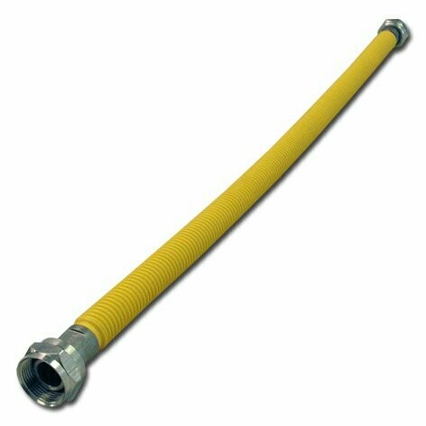Gasslang, RVS 2 x M24 Bi. 1200mm. Geel. Gasslang, RVS 2 x M24 Bi. 1200mm. Geel.
