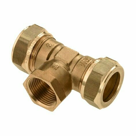 BONFIX T-Stuk. Knelfitting, water 15 x 1/2” x 15mm.