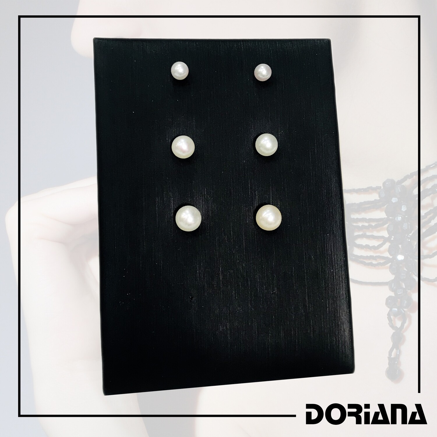 Orecchini Perle Naturali d&#39;Acqua Dolce su Argento 925 Rodiato