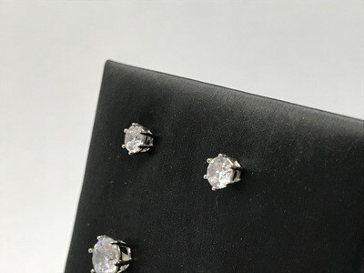 Orecchini Punto Luce Argento 925 Rodiato e Zirconi