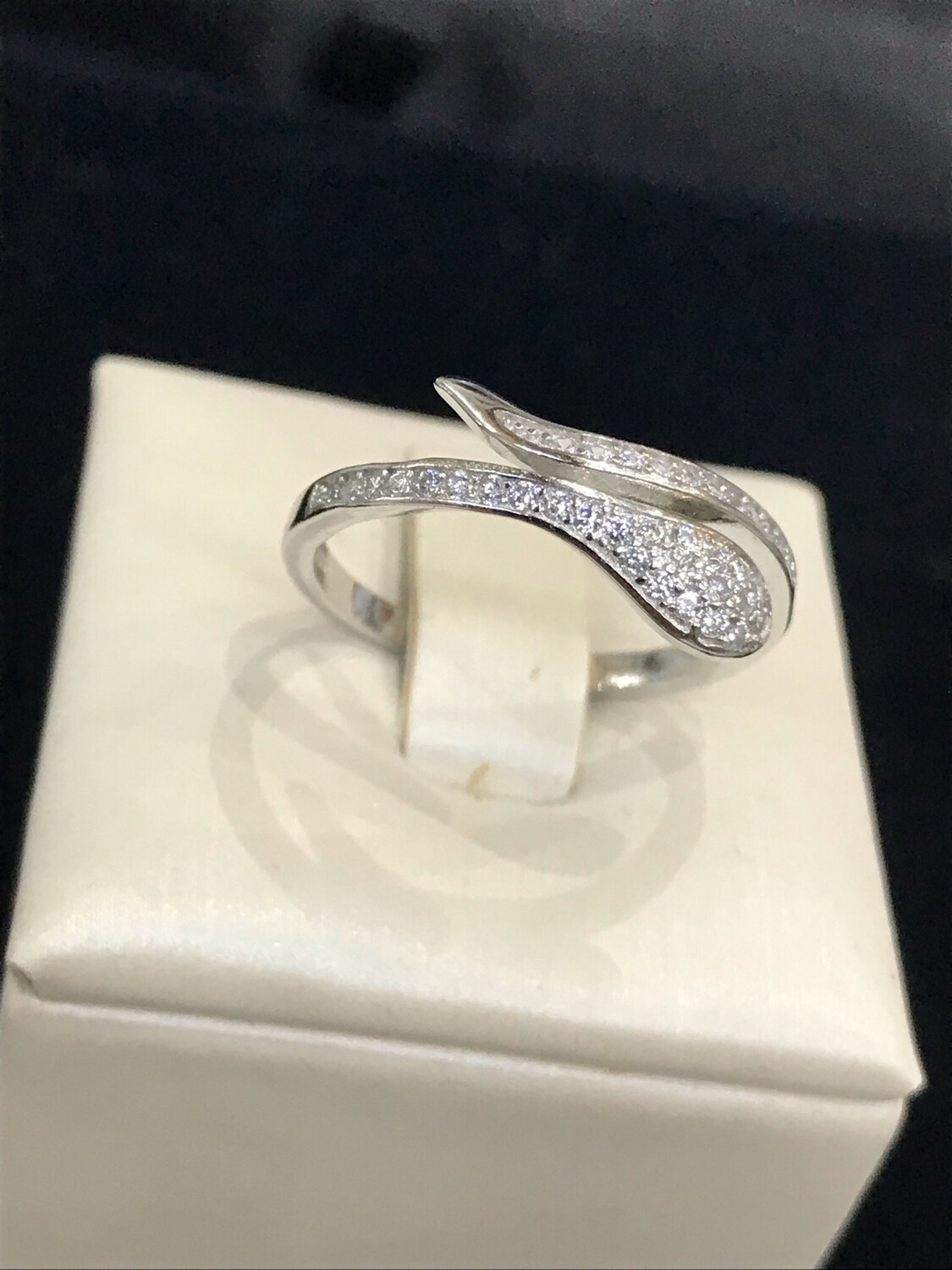 Anello Serpente in Argento 925 e Zirconia