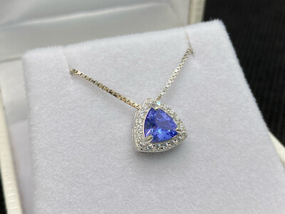 Collana Trillion Tanzanite Naturale