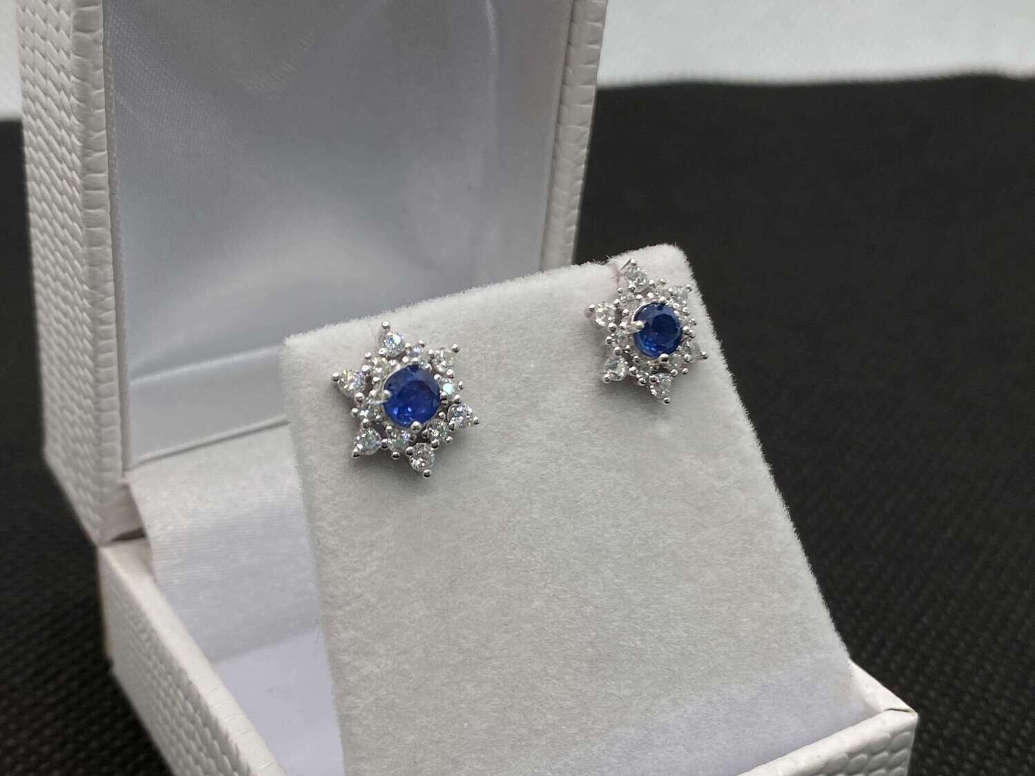 Orecchini in Zaffiro Naturale - Argento 925