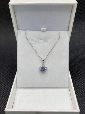 Collana Pendente Tanzanite e Argento 925