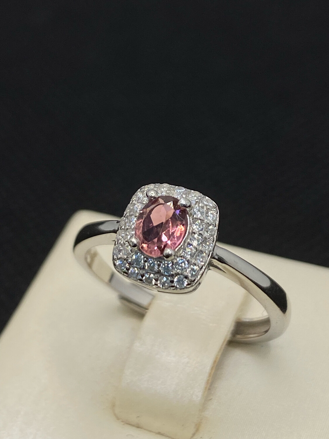 Anello Tormalina Rosa Naturale - Argento 925