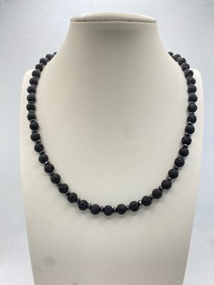 Collana Perle di Lava da Uomo