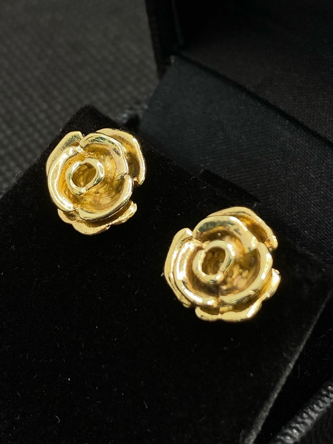 Orecchini con Rosa Dorata - Argento 925
