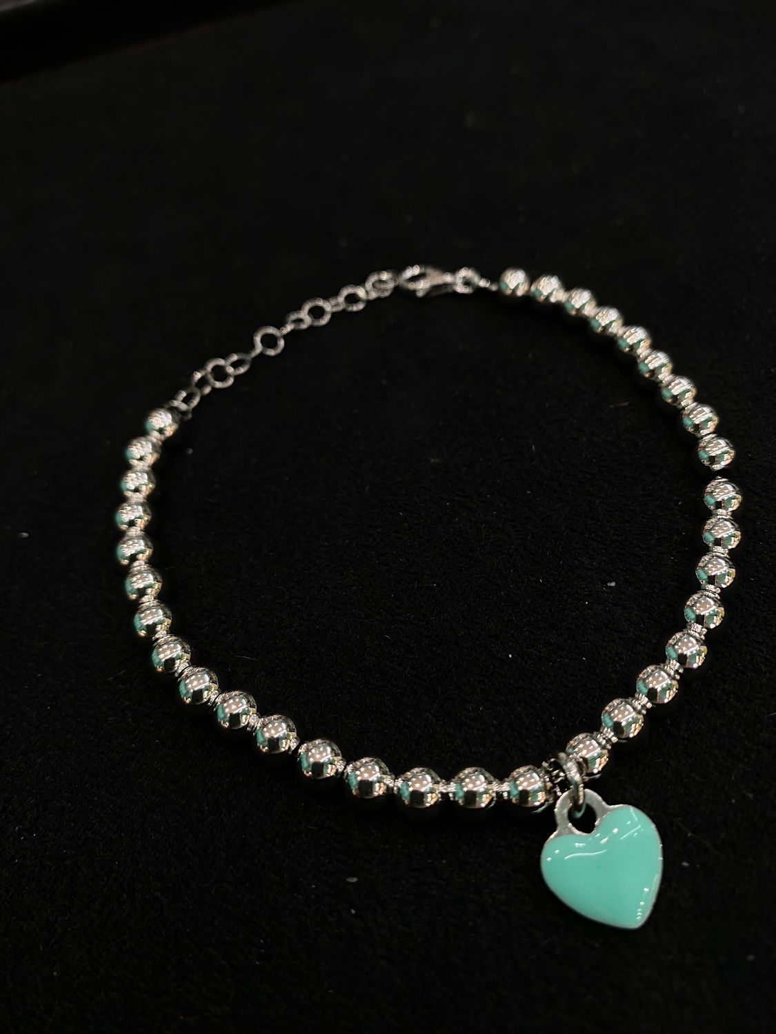 Braccialetto Cuore Verde - Argento 925