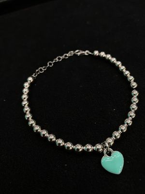 Braccialetto Cuore Verde - Argento 925