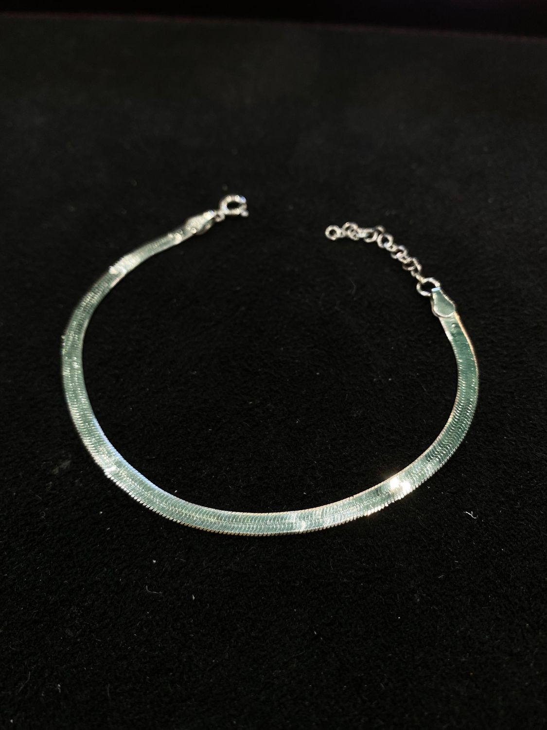 Bracciale piatto linguina di Argento 925