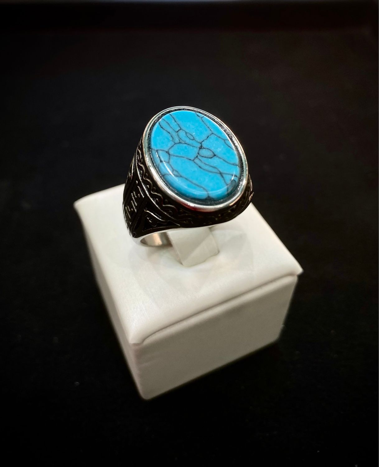 Anello Uomo Turchese