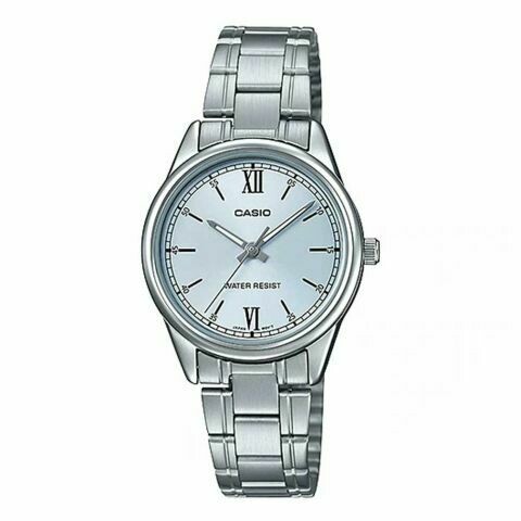 Casio Women&#39;s Standard Stainless Steel Pale Blue Watch, LTP-V005D-2B3UDF