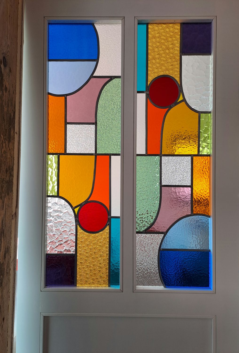 Glas in lood binnendeur