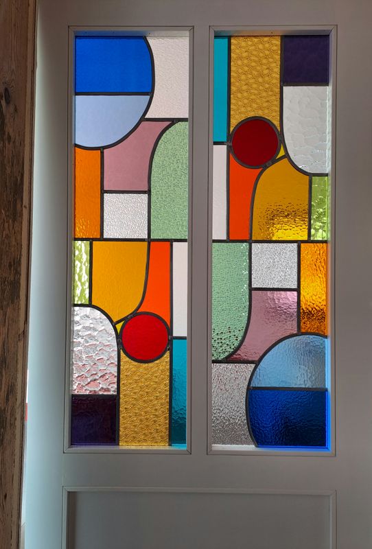 Glas in lood binnendeur
