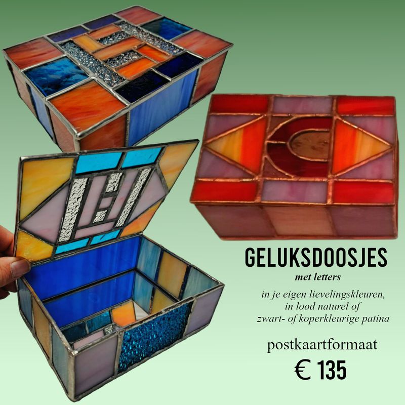 Geluksdoosje met letters