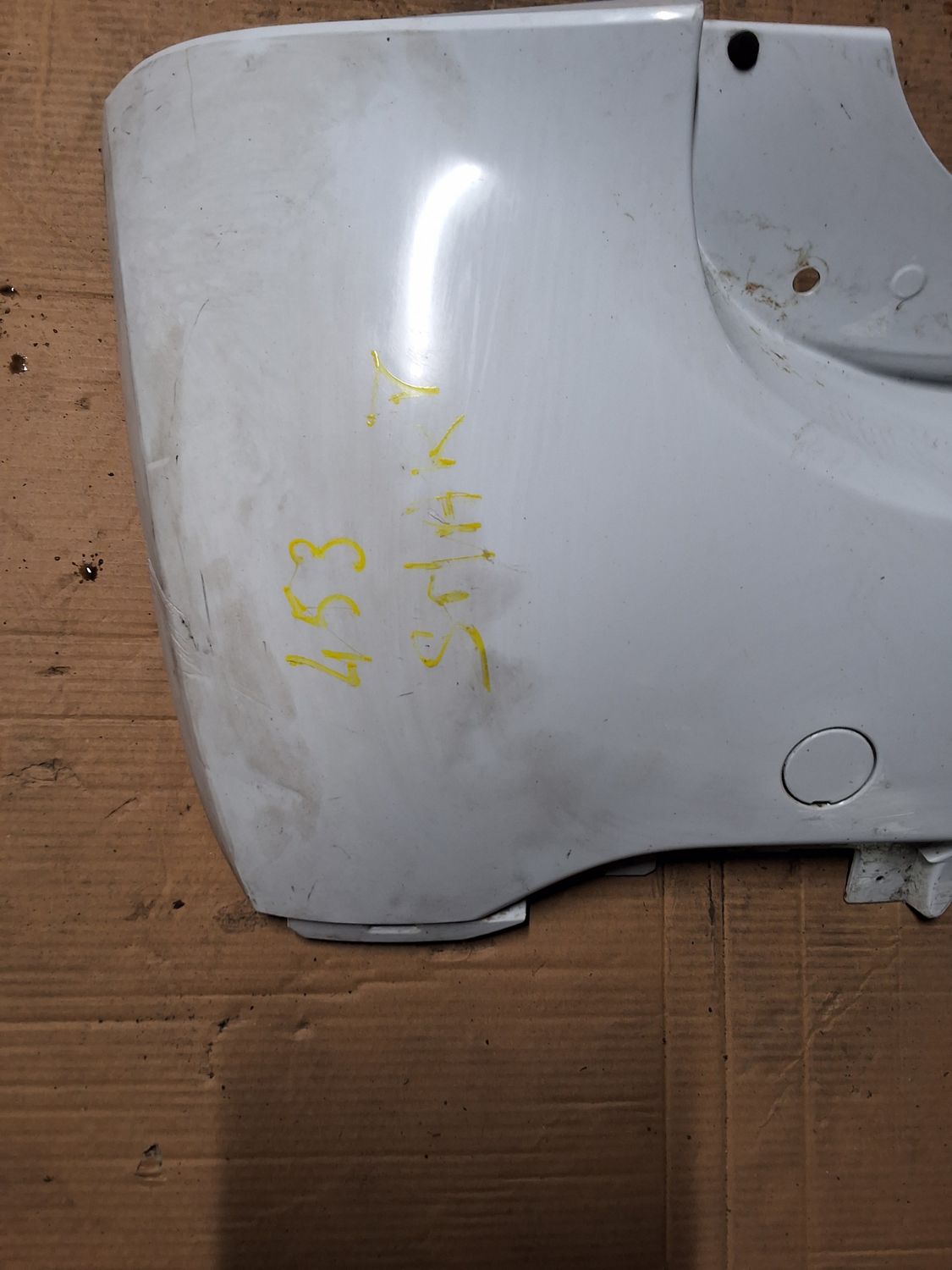 PC arrière w453 blanc rayures 