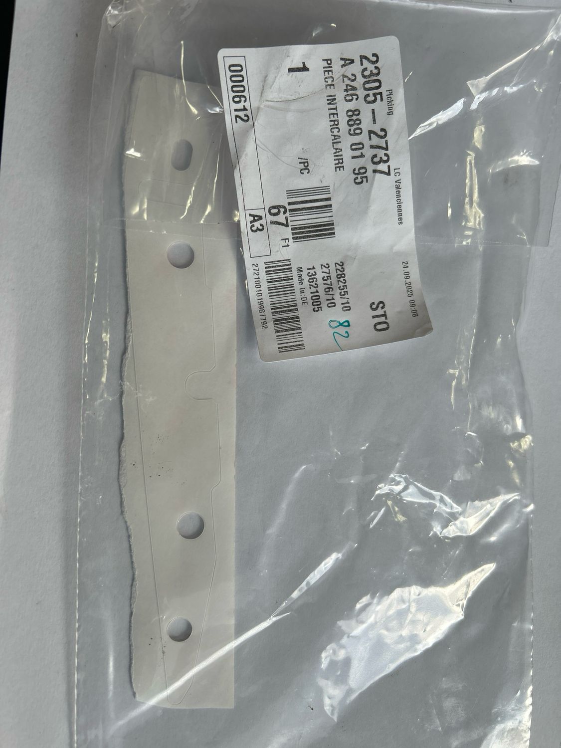 Pièce intercalaire réf A2468890195-82