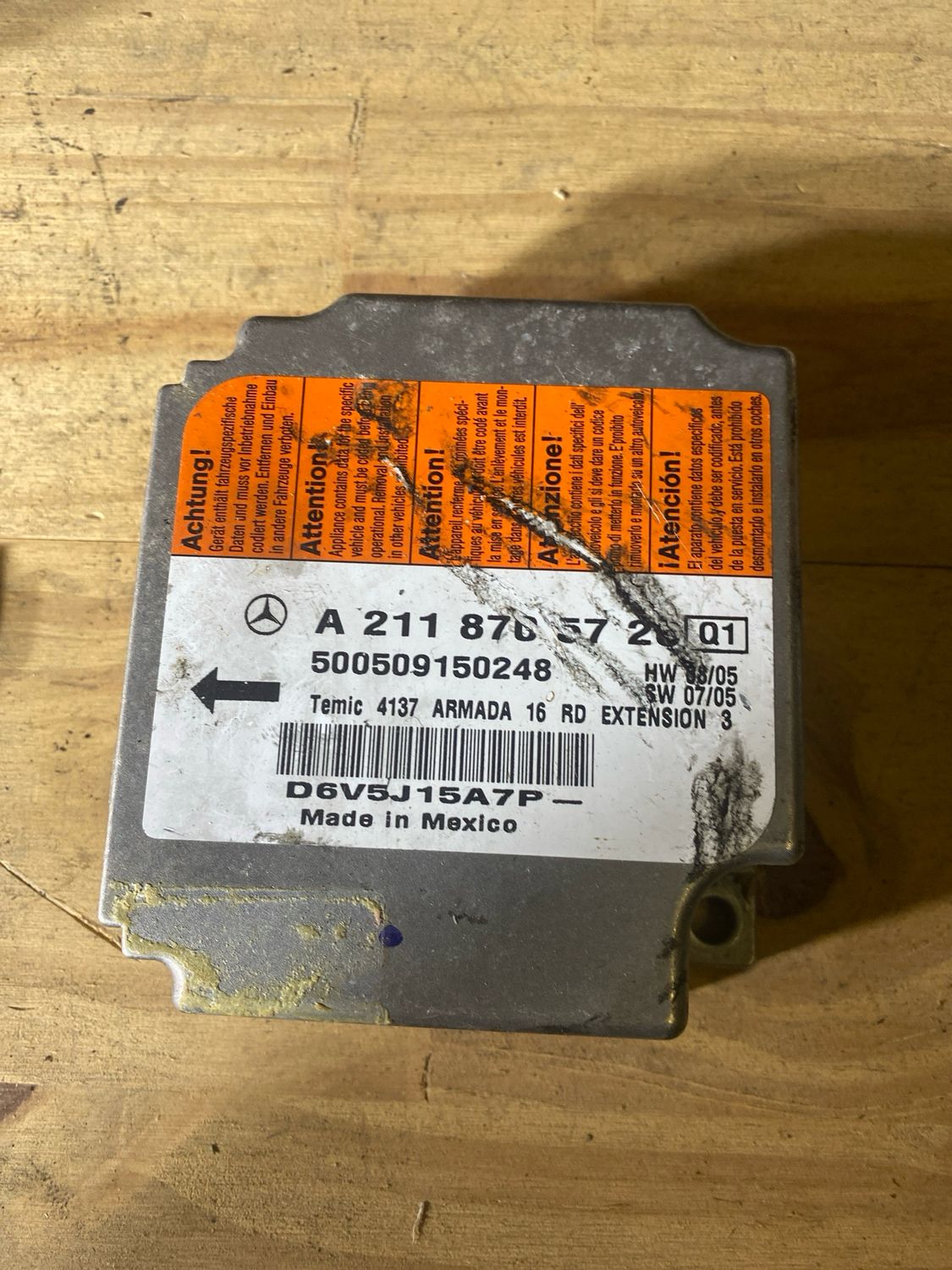 Module de airbag w2118705726 -N’ 8