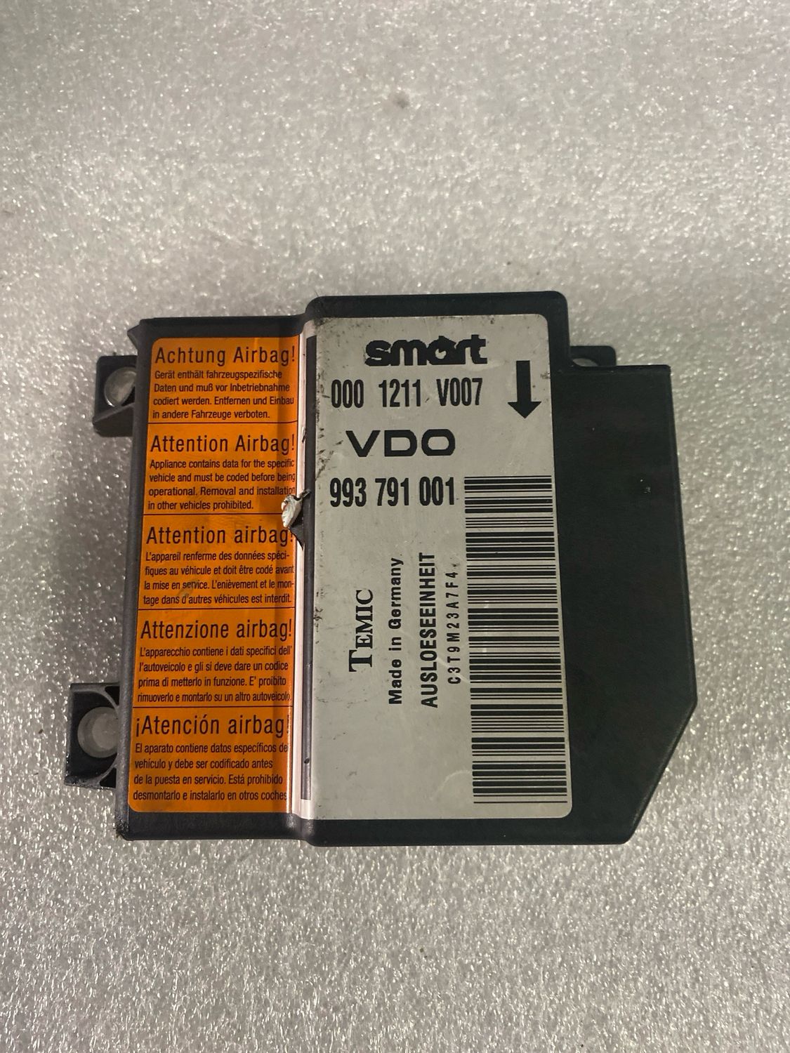 Module calculateur d airbag w450 0001211V007