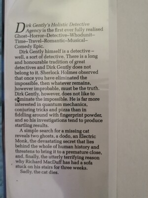 Dirk Gently holistic detective agency, Douglas Adams