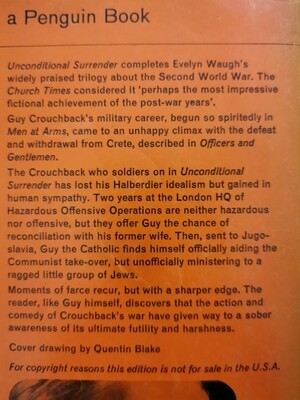Unconditional surrender, Evelyn Waugh