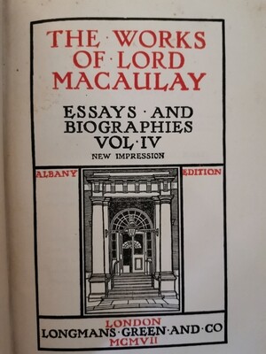 The complete works of Lord Macaulay vol x