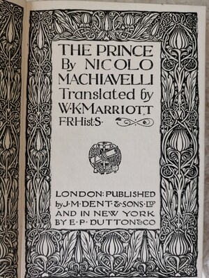 The Prince Nicolo Machiavelli