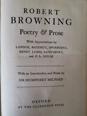 Robert Browning Poetry &amp; Prose