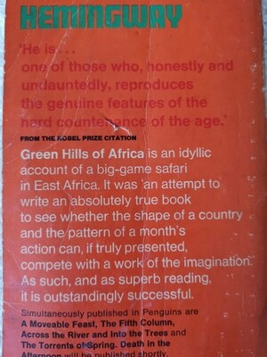 Green hills of Africa, Ernest Hemingway