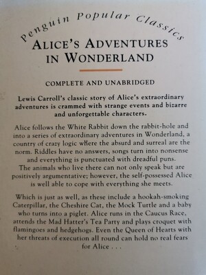 Alice's adventures in wonderland, Lewis Caroll