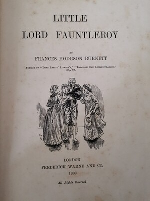 Little Lord Fauntleroy, Frances Hodgson Burnett
