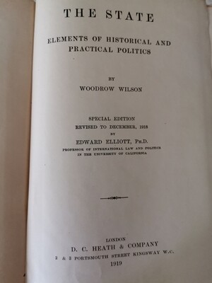 The state, Woodrow Wilson