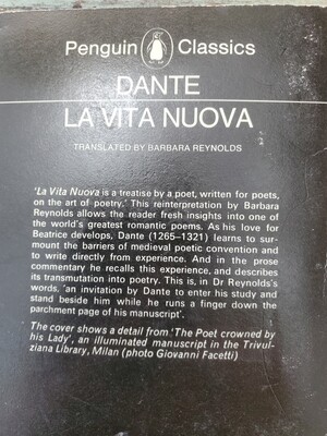 La Vita Nuova, Dante Alighieri