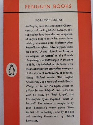 Noblesse, Oblige, Nancy Mitford